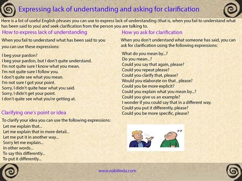 Expressing a Lack of Understanding and Asking for Clarification.